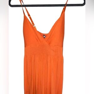 Cute spaghetti strap orange sundress